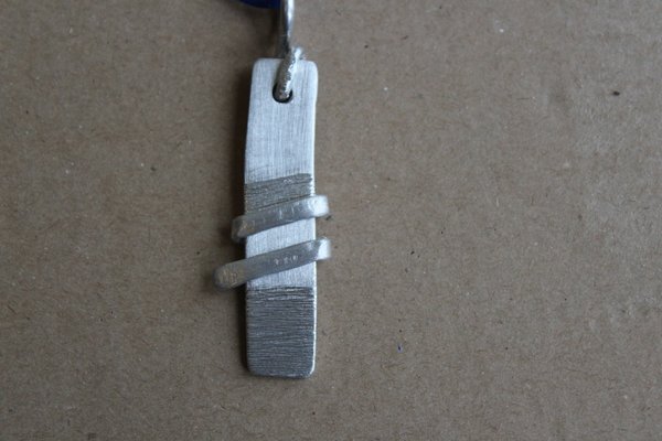 HALSKETTE Aluminium silber , Unikat, handmade